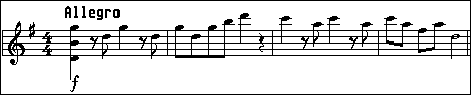 [Notenbeispiel] W. A. Mozart: Eine kleine Nachtmusik